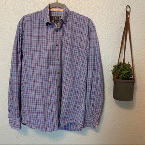MEN’S JOHN RANDALL PLAID BUTTON UP SHIRT {M}